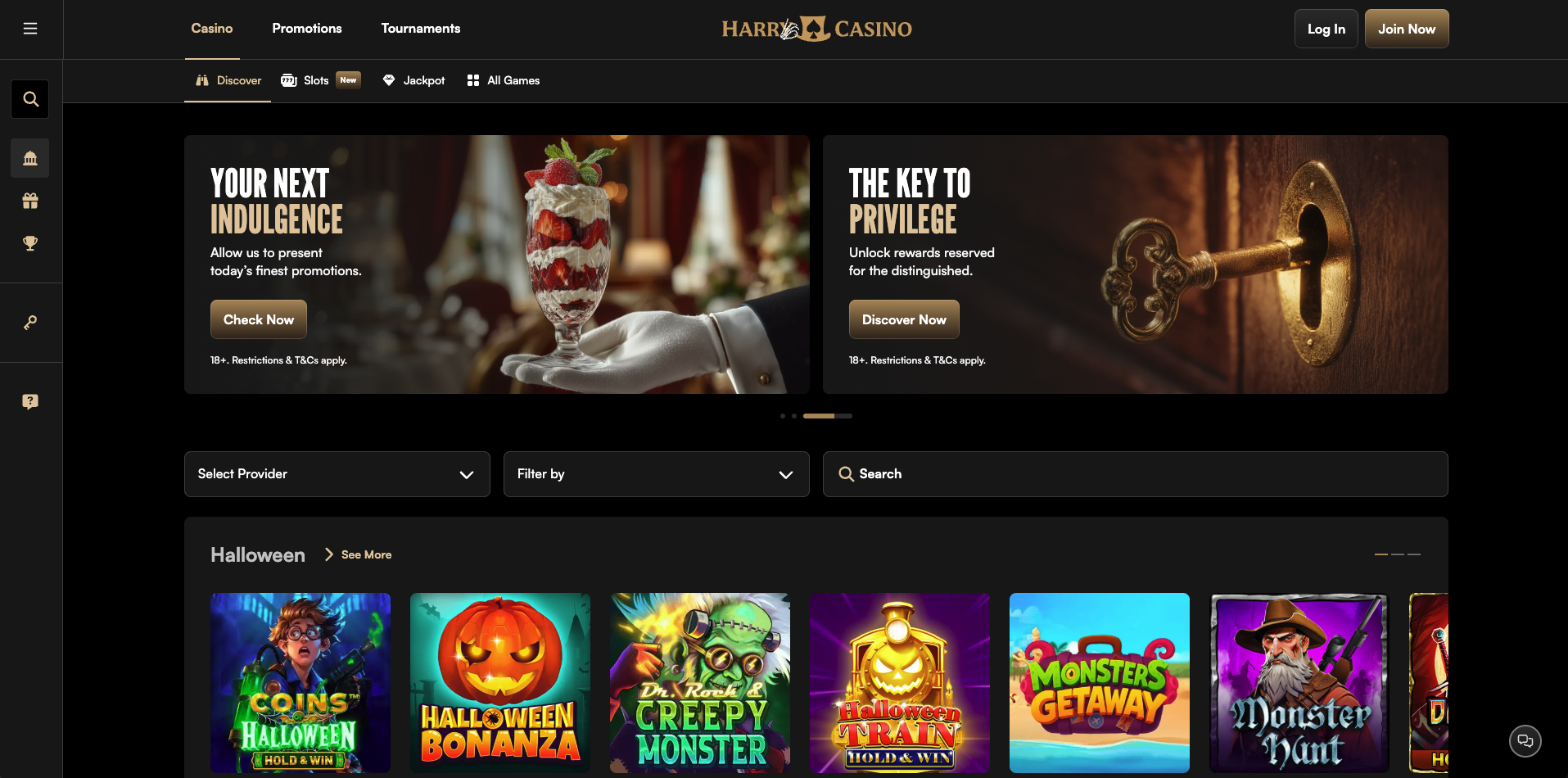 Belangrijkste informatie – Harry Casino